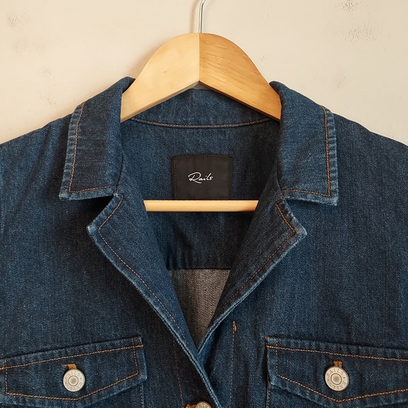 Rails Lisette Long Sleeve Denim Dress Size Medium Shirtdress - Picture 5 of 16